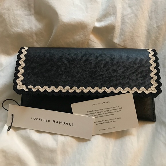 Loeffler Randall Navy Scallop Oversize Wallet - Picture 8 of 8